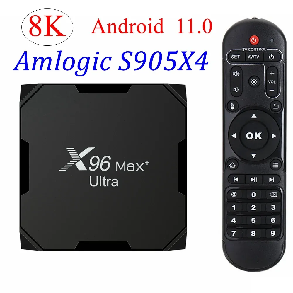 Box 5pcs TV Box x96 Max Plus Ultra Android 11 Amlogic S905X4 4G 32G 64G 5G Dual WiFi Bt YouTube HD AV1 Media Player 8k Set Top Box Set Top Box