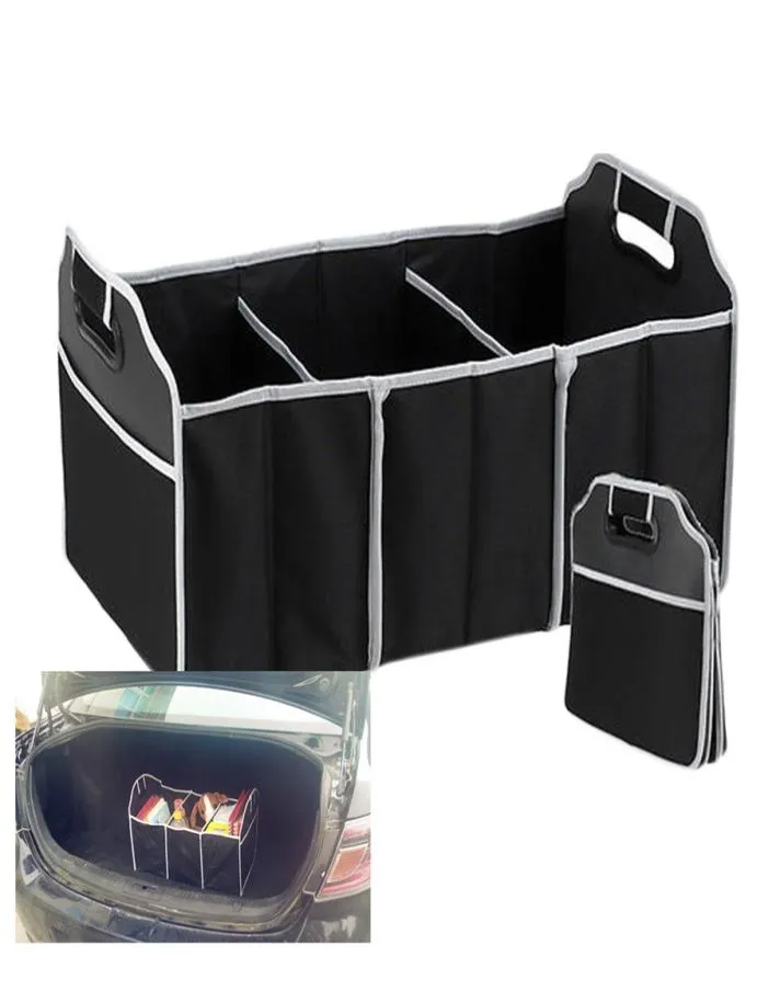 Foldbar bilorganisatör Boot Stuff Food Storage Bags Bag Box Trunk Organizer Automobile Stowing Tidying Interior Accessories C4296346