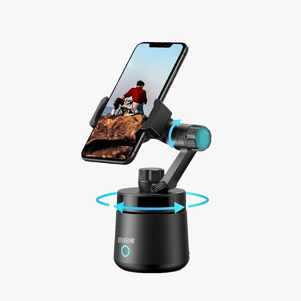 Gimbal Smart Selfie Stick Following Shooting Gimbal 360 Degree Rotation Adjustable 3D Live Face Automatic Tracking Camera Phone Holder