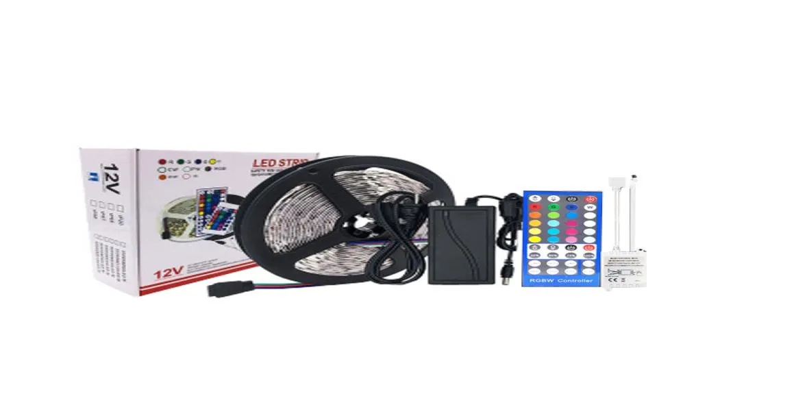 LEDストリップライト300LED 5050 RGBカラーの変更RGBW RGBWWリボンランプと調整可能な白いLEDテープ照明防水7161256