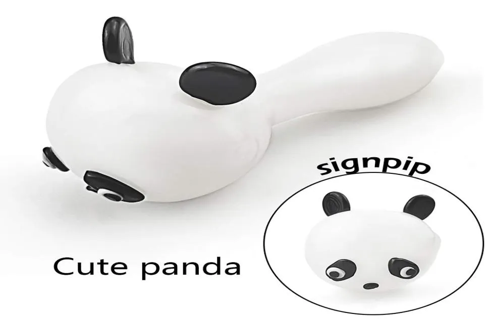 Panda Pipe 4 tum handrökande rör vit färg01234562735048