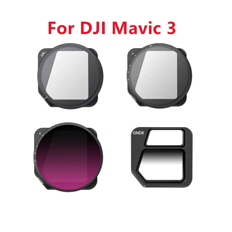 Accessoires Filtre de lentille magnétique CPL / GND / VND 2 à 5 / VND 6 à 9, variable nd 25 arrêt, 69 arrêt de la densité neutre GND8 pour dji mavic 3