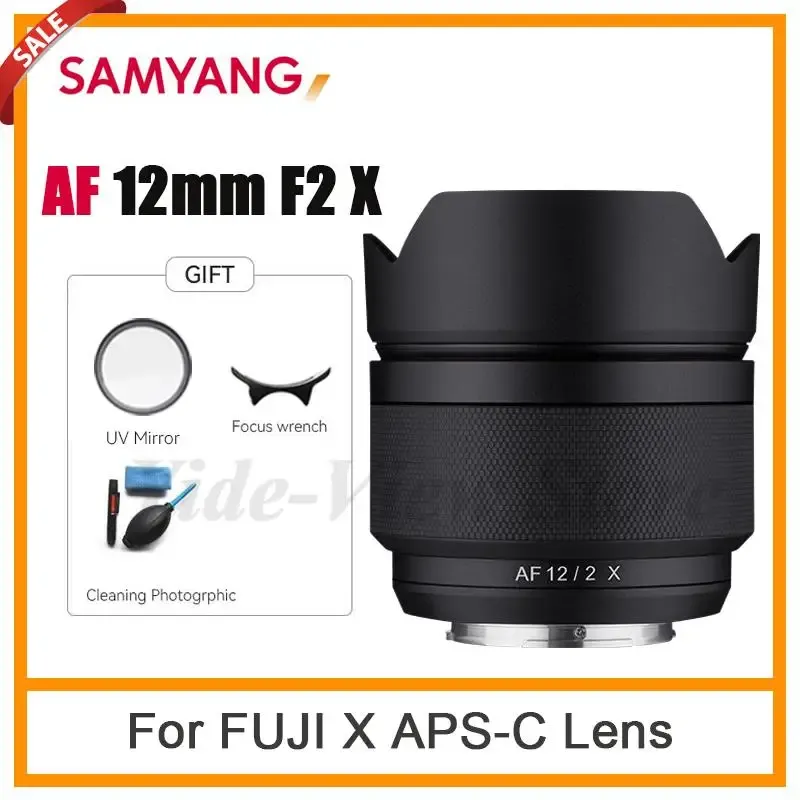 Aksesuarlar Samyang AF 12mm F2 X lens Fuji X Montaj Kamerası XH1 XS10 XPRO 1 XPRO 2/PRO 3/E1/E2/E2S/E3/E4/T1/T2/T3/T4/T10/T20/T30