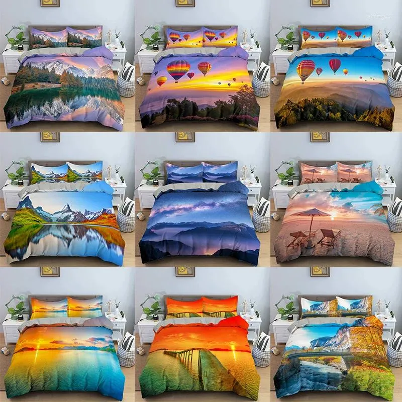 Ensembles de literie en 3D Set Set Super Soft Duvet Cover avec des taies d'oreiller