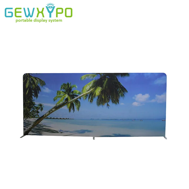 500x228cm Ticaret Fuarı Booth Taşınabilir Düz Reklam Gerilim Kumaş Banner Ekran Standı Tam Renkli Grafik Baskı