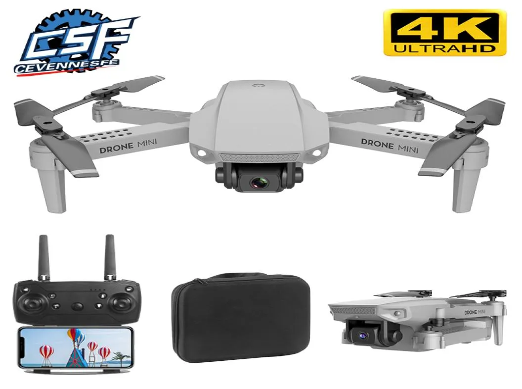 新しいE88 Wideangle Camera Drone WIFI 4K HDドローンカメラ1080pリアルタイムトランスミッションFPVドローンフォローMe RC Quadcopter 2011204656633