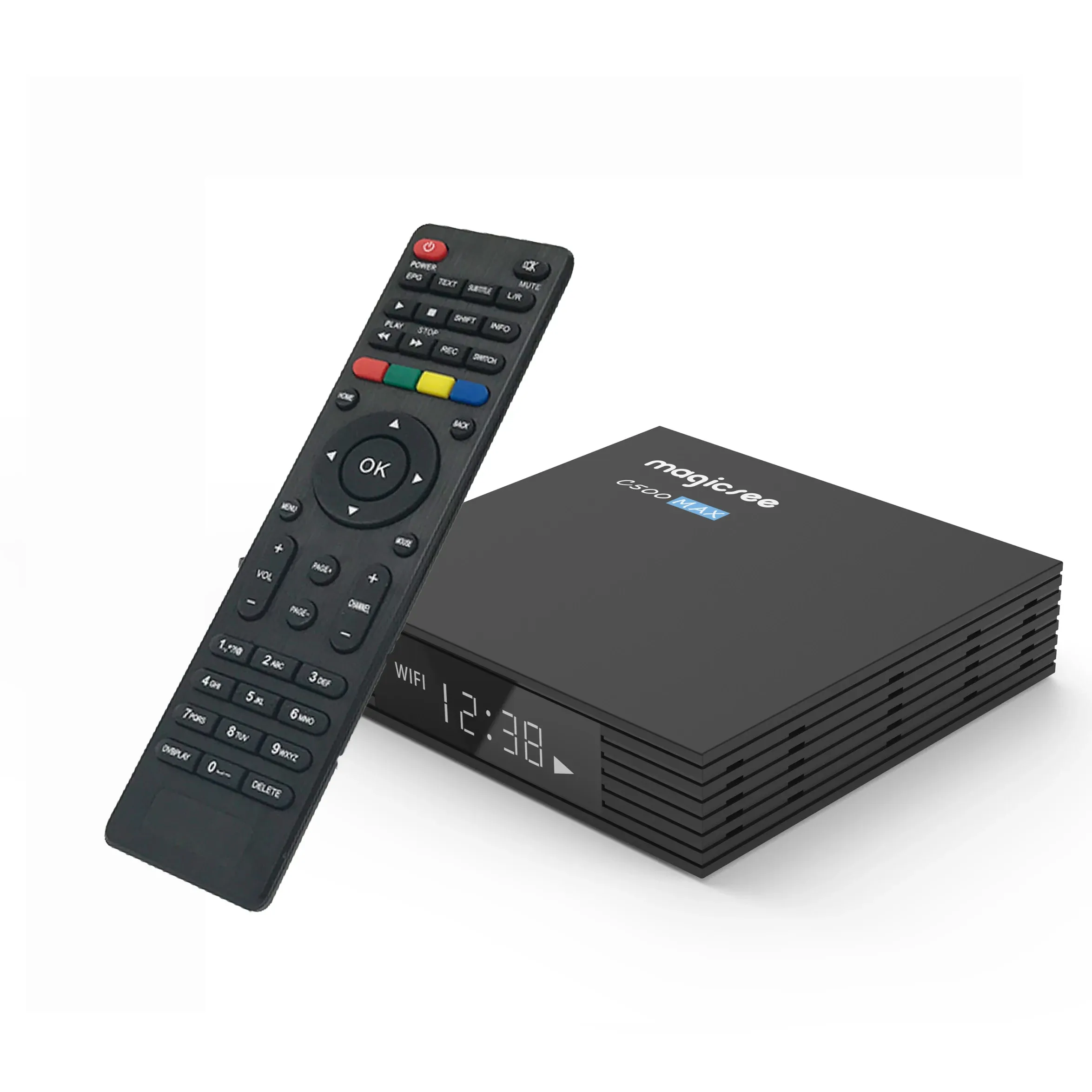 Box Magicsee C500 Max Amlogic S905x3 Android 9.0 TV -Box Digitales Satellitenempfänger DVBS2X/S2 DVB T2 Android 4K TVbox