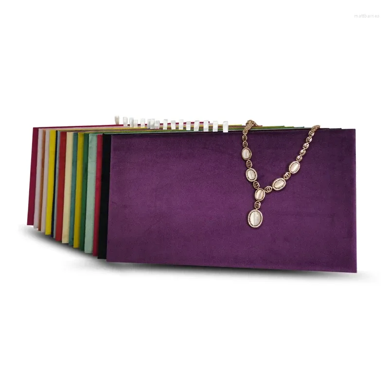 Casci di gioielli Velvet Display Palet Collana Pendant Bracciale Flay Prop Mater Multicolor Opzione multicolore