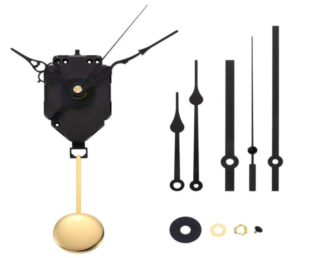 Reparationsverktygssatser DIY Pendulum Klockrörelse Mekanism med 3 par olika händer Kvartsaxel Väggkit Delar Ersättning9243850