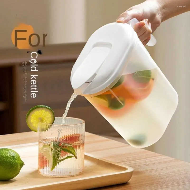 Water Bottles Transparent Fridge Jug Plastic With Filter Lid Sealing Kettle 1.5L 2L Handle Heat Resistant Home