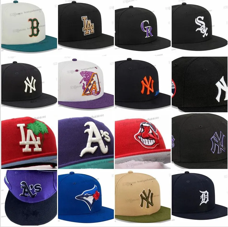 Nouvelles couleurs d'arrivée Chapeaux Snapback de baseball masculin casquettes chapeus classiques toutes équipes Red Vintage Patch Black New York "Capes ajustées de basket-ball sport Chapeau