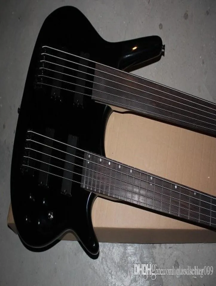 Whole Custom double neck bass guitar 5 string and 6 string bass bass Electric Guitar2210104