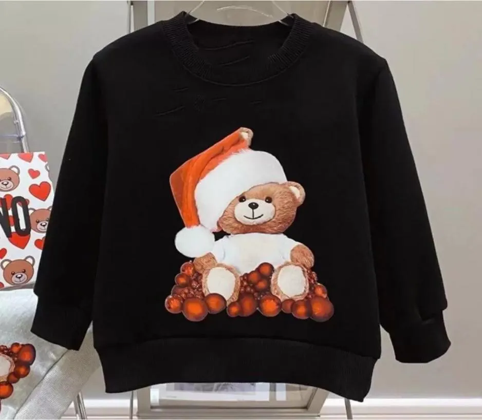 Lettere stampate Mo Girl Girl Sweater Cotton Kids Brand Pullover Cartoon Bear Children Sweater2389090