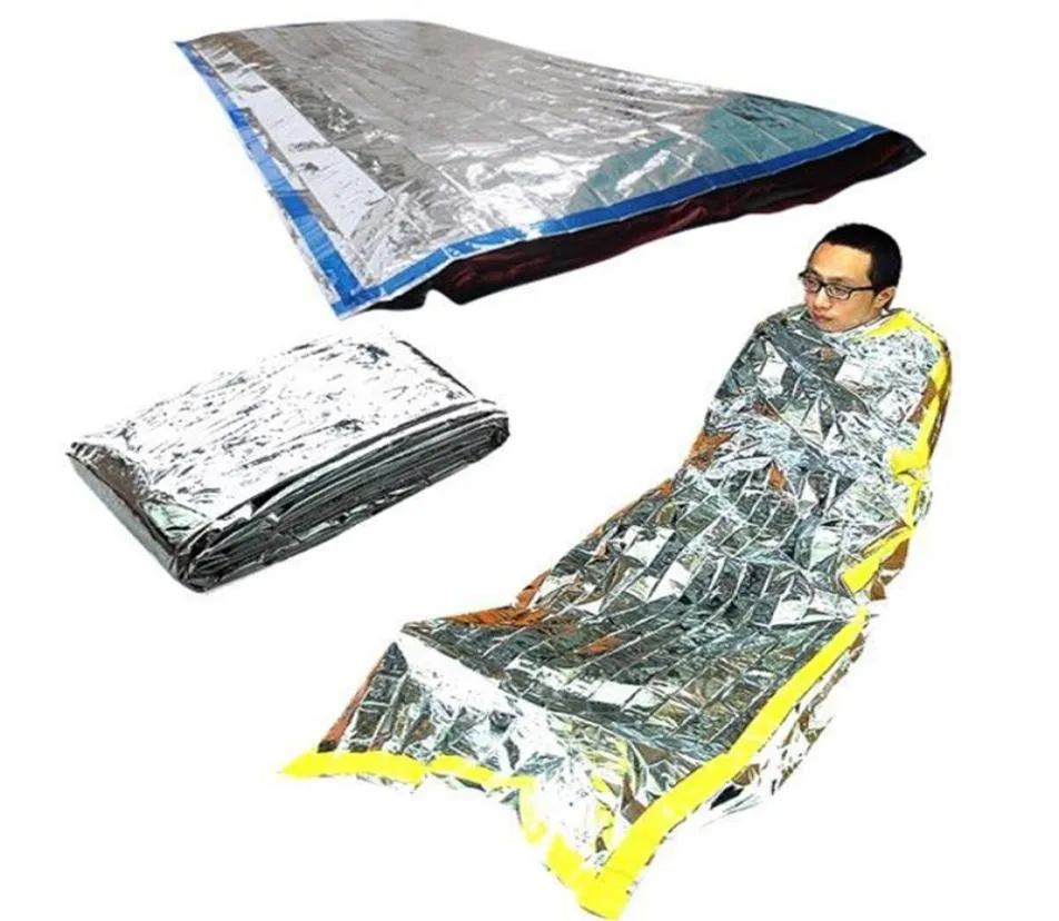 Nouveau sac de couchage d'urgence en extérieur léger Sac de couchage de survie à la couverture thermique de premiers soins en feuille de camping Rescue 7503188