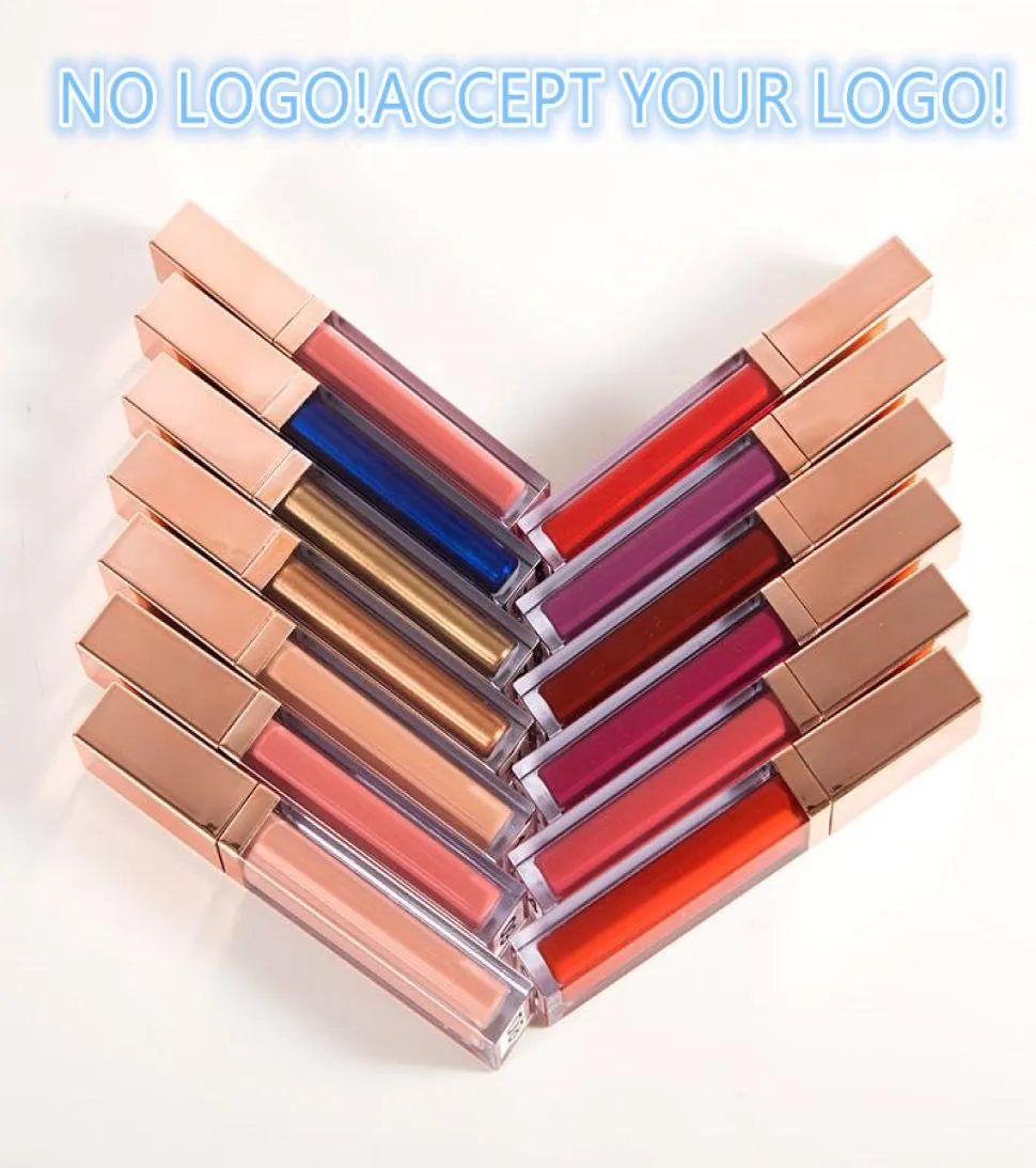 No Brand Matte Lip Gloss Waterproof long Lasting shimmer Liquid Lipstick accept your logo printing5153682