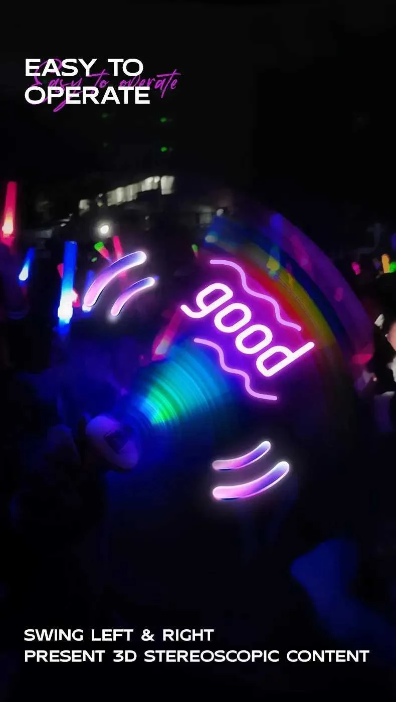 LED Light Sticks - Customizable Text & Image Display - Party, Concert ...