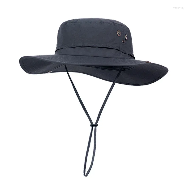 Bérets Fisherman extérieur Chapeau en nylon pour la protection solaire en nylon pour le soleil Brim respirant et la tête résistante aux UV