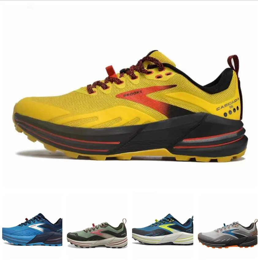 Brooks Cascadia 16 Trail Rrote Shouse Мужчины Женщины мягкие амортизаторы приятные кроссовки для бегуна ходьба спортивная одежда Global Yakuda Store