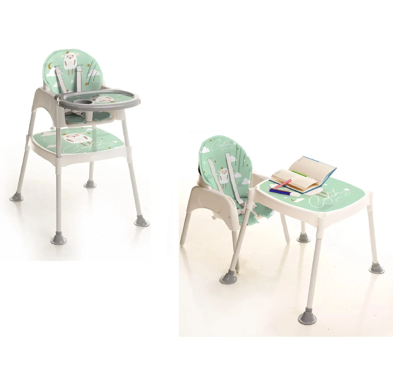 Högstol Baby Feeding High Chair Barnstol Anpassad plastfärgförpackning Material Ursprung Turkiet 240401