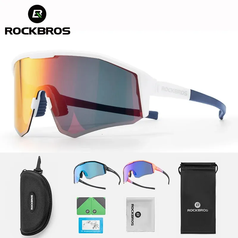 Rockbros Spolaryzowane soczewki rowerowe Mężczyźni Mężczyźni Kobiety okulary rowerowe okulary przeciwsłoneczne Sport Goggle Road Cycling Sunglasses240328