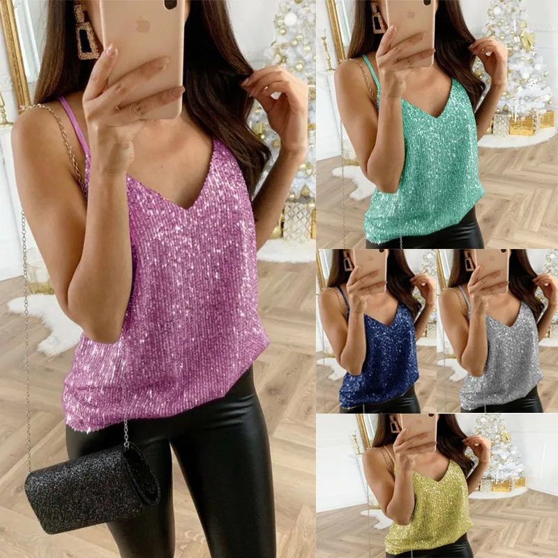 Camisoles plus size primavera estate nuova top a v-collo calda hot camisoles nightclub casual sexy ladies top