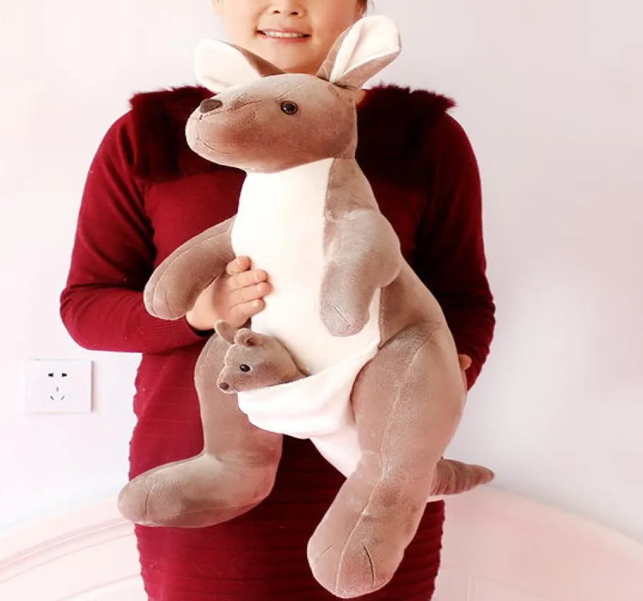 70cm28quot mother and child kangaroo Stuffed Animal Plush Soft Toys Cute Doll7416753