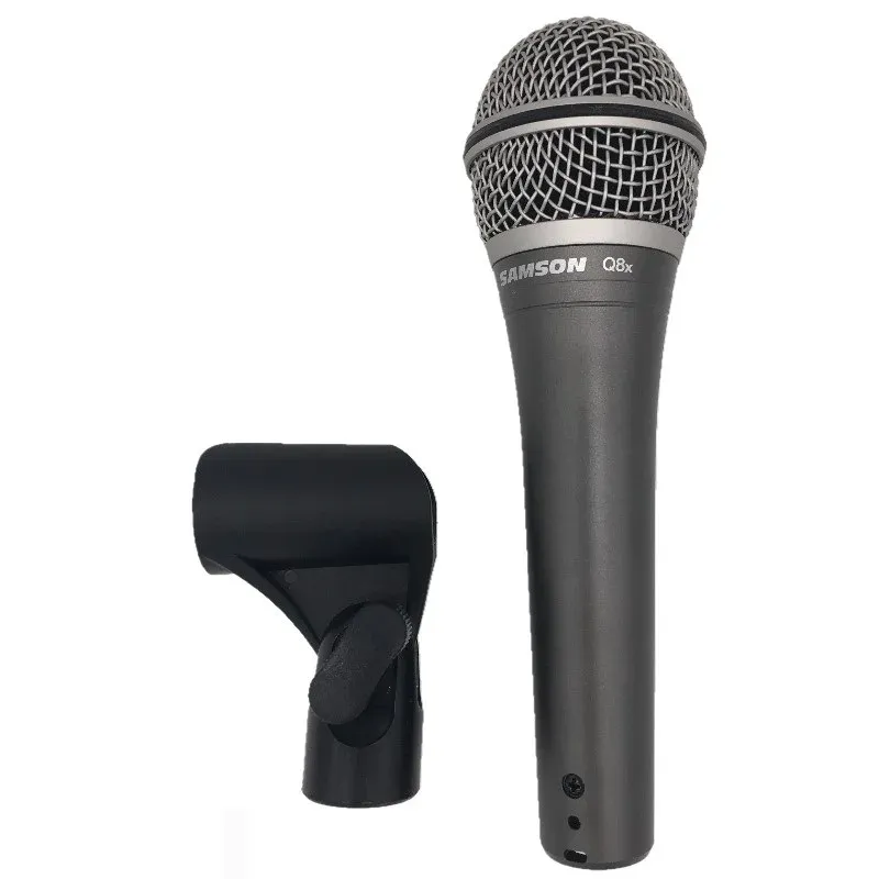 Microphones Original Samson Q8X Version mise à jour Q8 Q8 Microphone à main du microphone dynamique professionnel avec sac de transport et clip