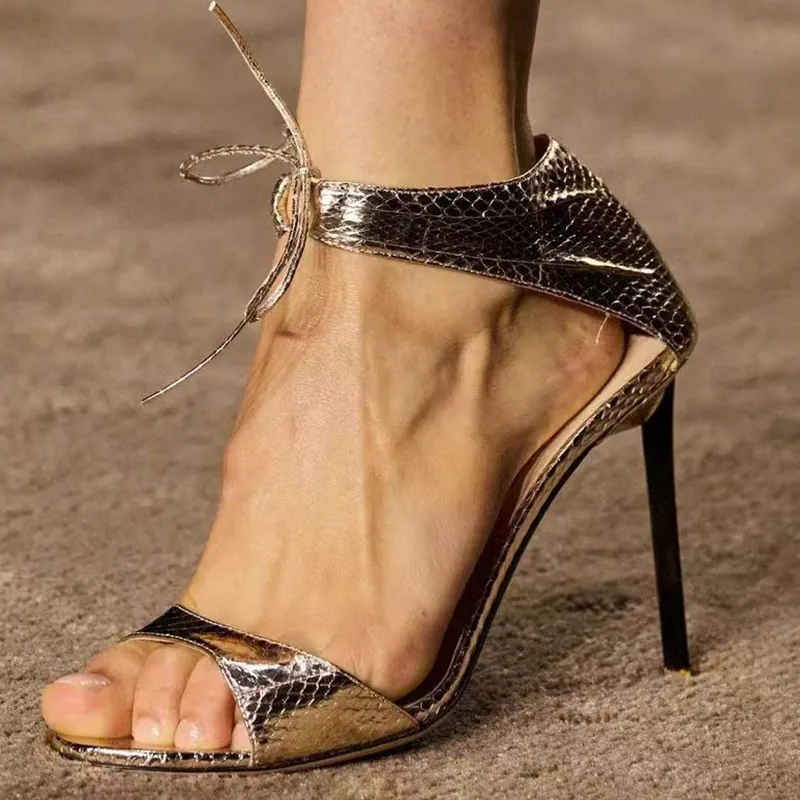 Bulk Snake Print High Heels Womens Stiletto Sandals: Designer