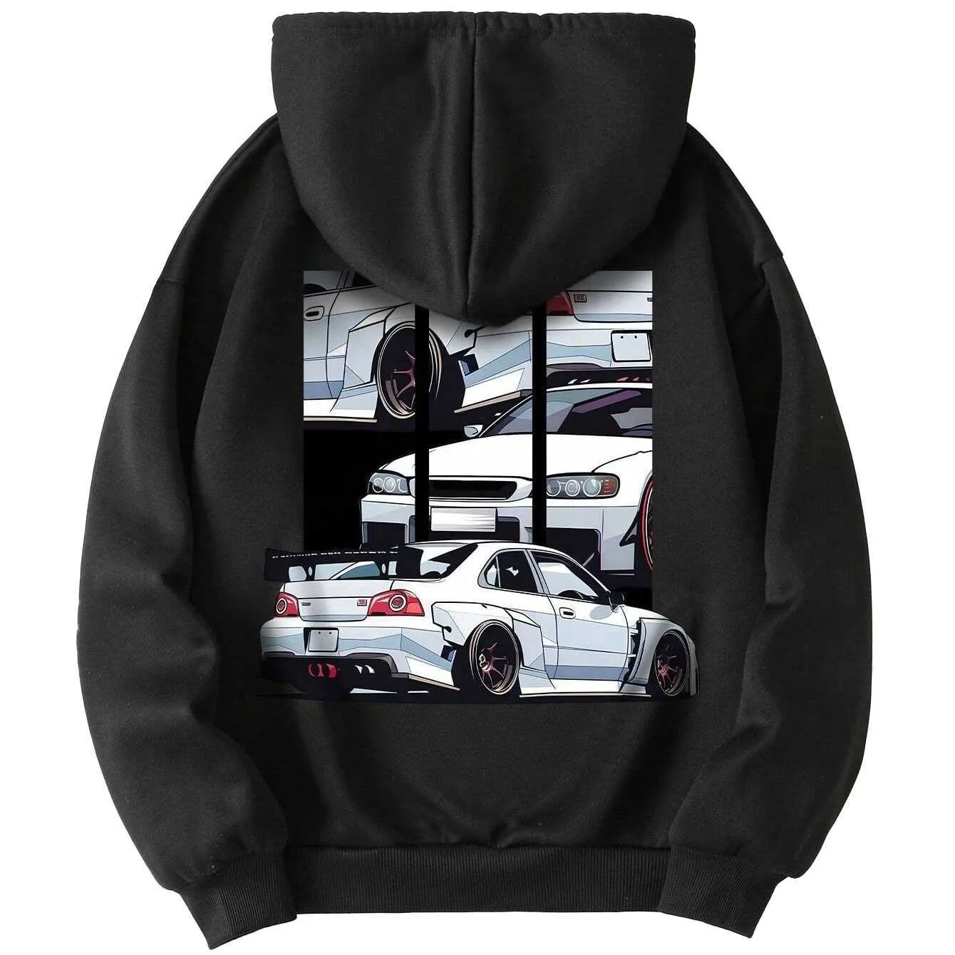 GTR -bedrukte hoodies van hoge kwaliteit voor mannen aangepaste ontwerpauto pullover streetwear Japanse mode