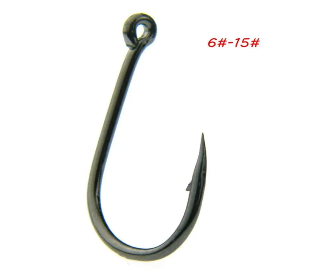 1000pcslot 10 tailles 615 Black ISE Hook High Carbon Steel Barbed Fishing Crows Pesca Tackle Accessoires A0173864073