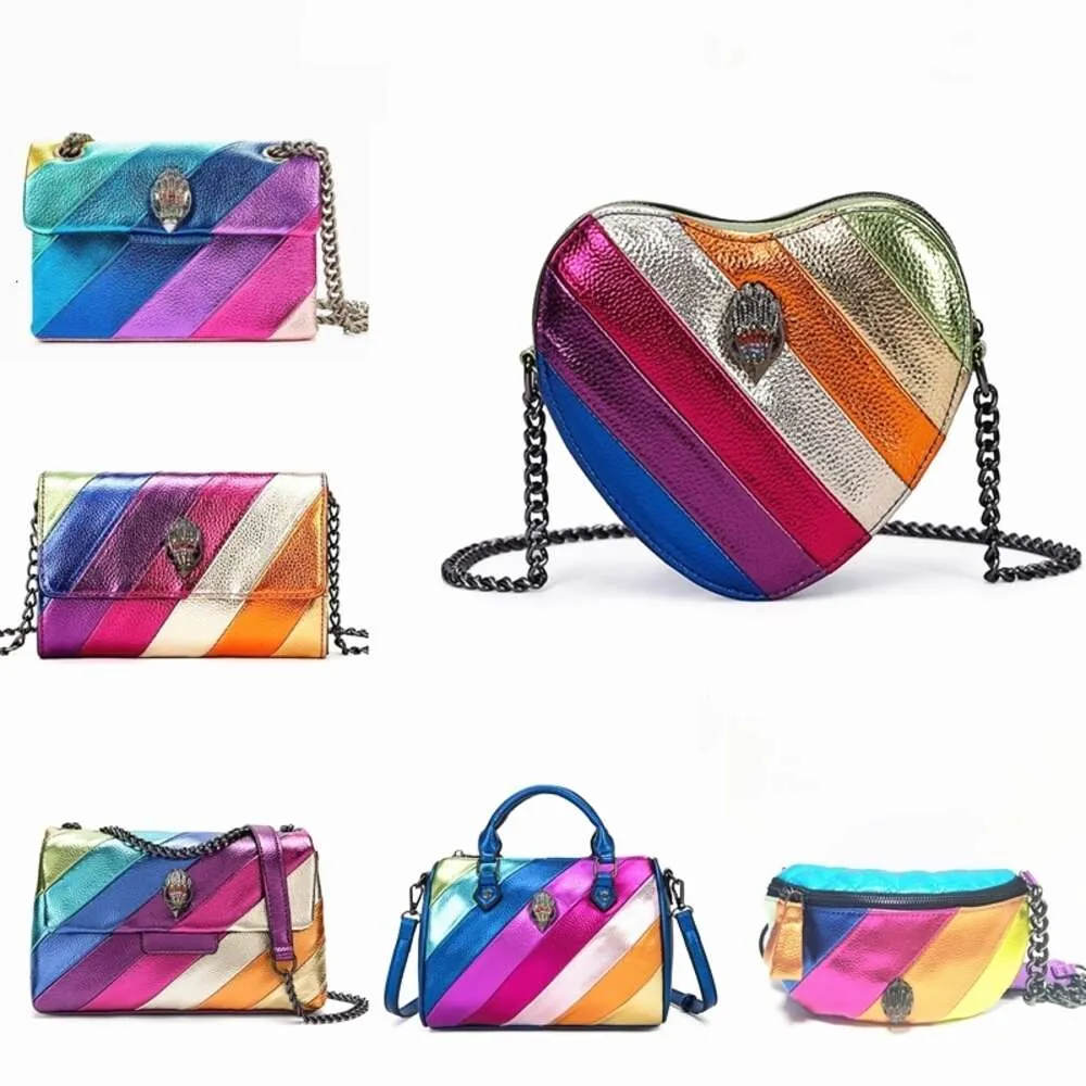 Handtasche Eagle Herz Regenbogenbeutel Luxus Handtasche Designer -Tasche Crossbody Pink Handtasche Reisen Silberketten Chest -Tasche