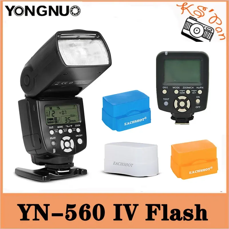 Väskor Yongnuo YN560IV SpeedLite 2.4G Wireless Radio Master Slave Flash YN560 IV för DSLR -kamera Canon Nikon Sony Pentax Olympus Fuji