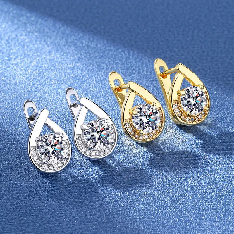 Gioielli in argento sterling 925, orecchini a perno piccoli e graziosi con cristalli trasparenti in zirconi cubici, regalo per ragazze e adolescenti._voghion.com