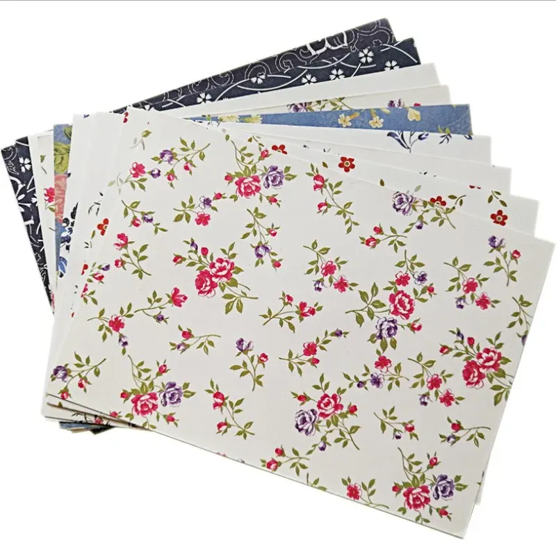 Envelopes 50pieces por atacado Pequeno envelope floral pastoral elegante e elegante flor de cerejeira rosa estilo chinês b6 escrevia artesanal