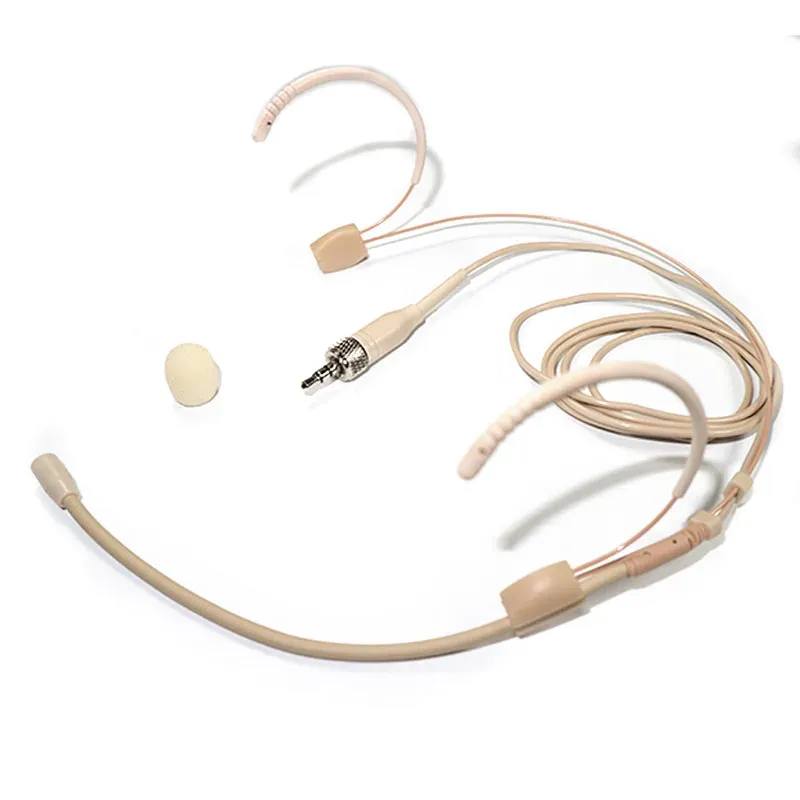 Mikrofony Zestaw słuchawkowy skraplacza na głowę dla Sennheiser bezprzewodowy nadajnik BodyPack 3,5 mm wtyczka blokująca śruba
