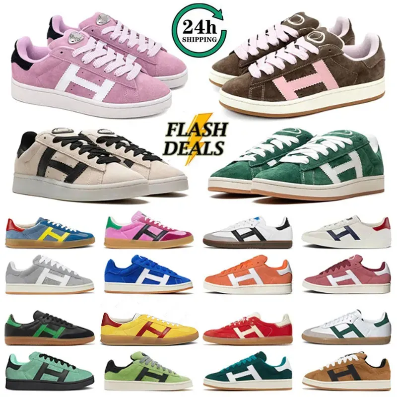 2024 Nuovo designer Running Scarpe in pelle scamosciata verde scuro per uomini Donne Sneakers Blu chiaro Fusion rosa fusione bianco Gum nero escursionisti da maschi da uomo all'aperto