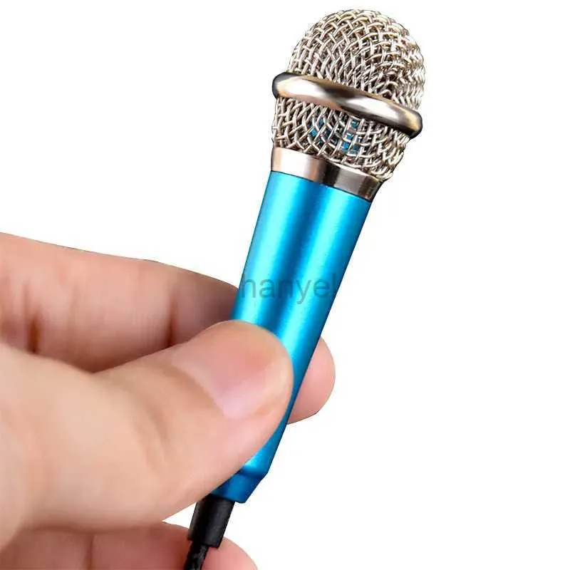 الميكروفونات الصغيرة 3.5 مم استوديو استوديو ميكروفون ميكروفون KTV Karaoke mini microphone للهاتف الخلوي كمبيوتر سطح المكتب سطح المكتب صغير الحجم الميكروفون 240409