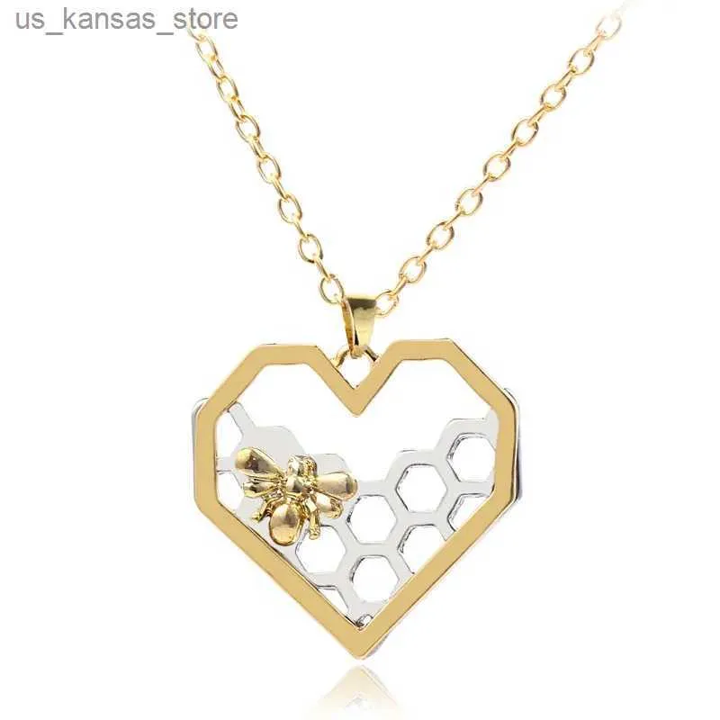 Pendant Necklaces Bee Necklace Cute New Fashion Women Necklaces Lovely Pendant Neck Valentines Day Mothers Day Jewelry240408AIBA