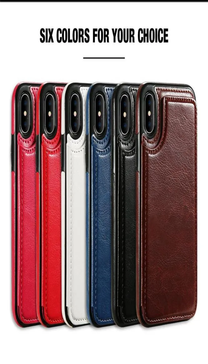 Caixa de telefone de couro PU para iPhone 12 11 Pro Max Wallet Case para iPhone XR XS SE Tampa Kickstand com slots de cartão1089157