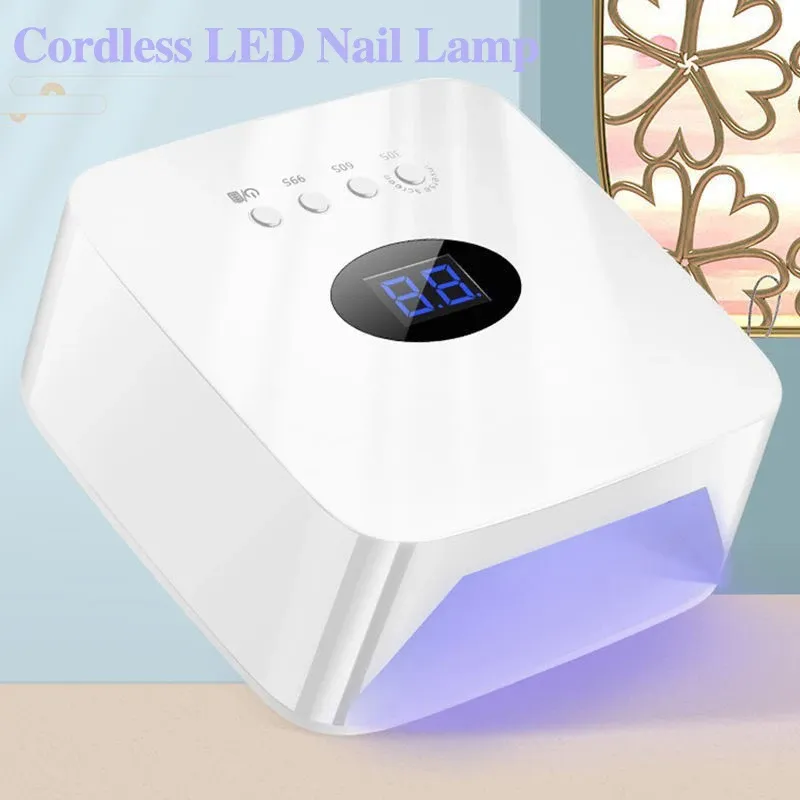 Séchants 30leds lampe à ongles Rechargeable sans fil UV LED Sécheur à ongles Light Nail avec capteur intelligent pour gel UV Polon pour Nail Art Salon