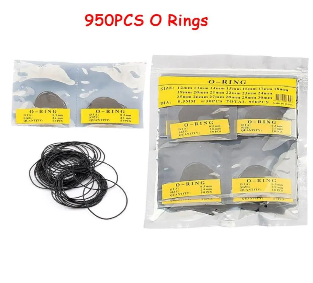Repair Tools Kits 950pcs 05mm06mm Dia Rubber O Ring Waterproof Round Watch Back Gasket Seal Washers Set 1230mm fashion3948997