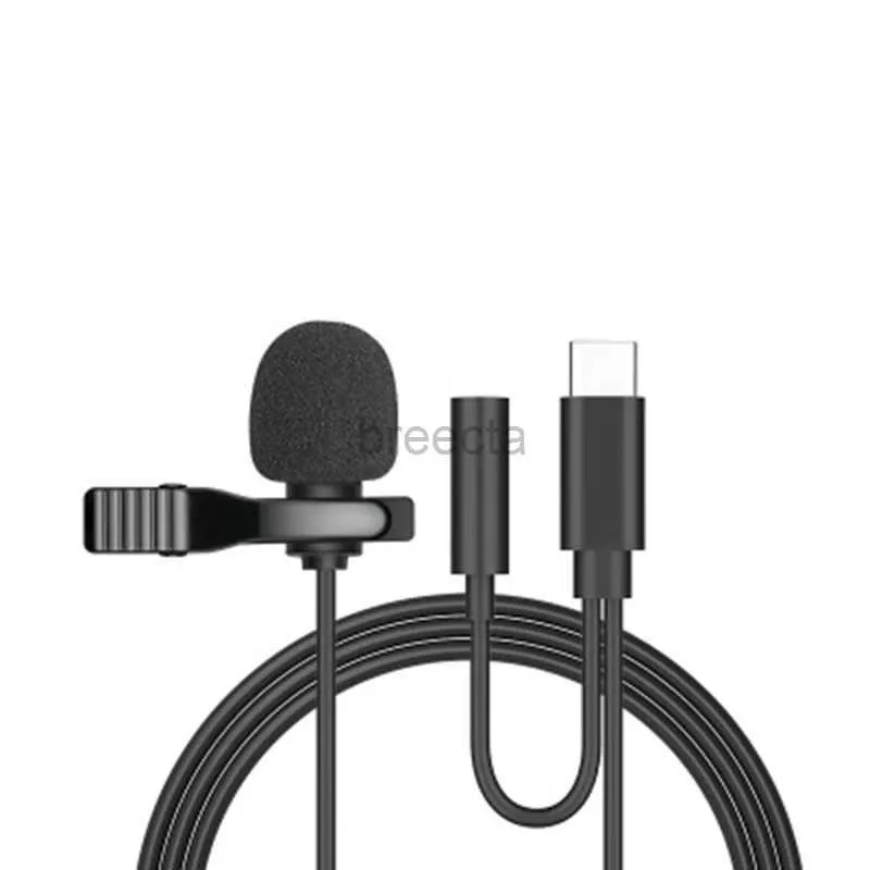 Microfoons Mini Portable Type C Lavalier Rapel Microfoon voor Samsung Huawei Lavalier Clip-On Recording Microfono Type-C Microfone 240408