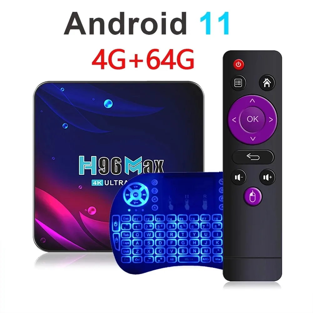 Box TV Box Android 11 4G 32GB 64 GB 4K Android TV Box Smart TV Box 2.4G 5.8G Wi -Fi Google GOODOWE ZESTAW TOP 2022 H96 MAX V11