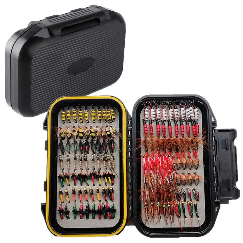 42145Pcs Fly Fishing Lure Dry Wet Flies Nymph Streamer Artificial Pesca Bait Bass Trout Tackle Box 240327