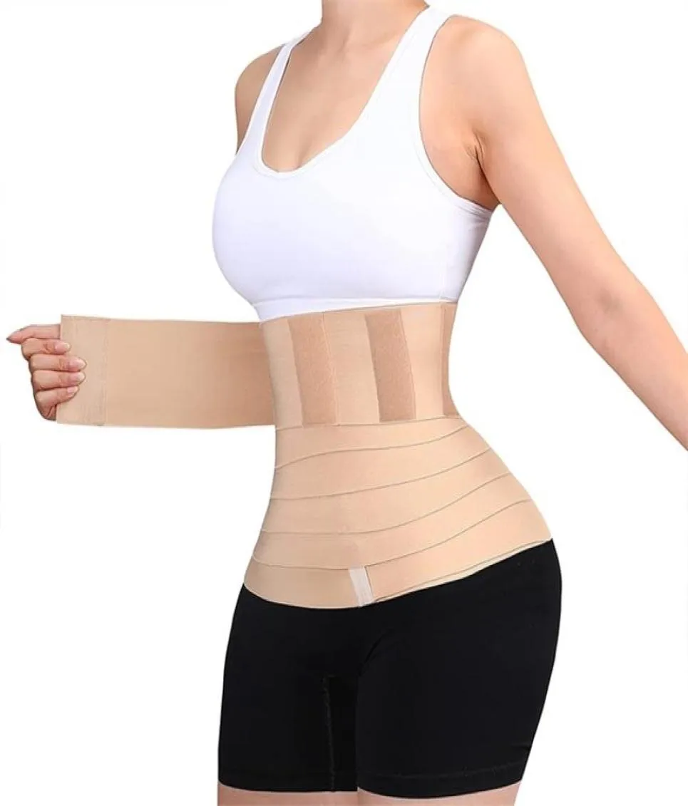 Snatch Me Up Bandage Wrap Waist Trainer Body Shaper Belly Control Sauna Sweat Fat Burning Trimmer Tape Sheath Compressive Girdle 25307546