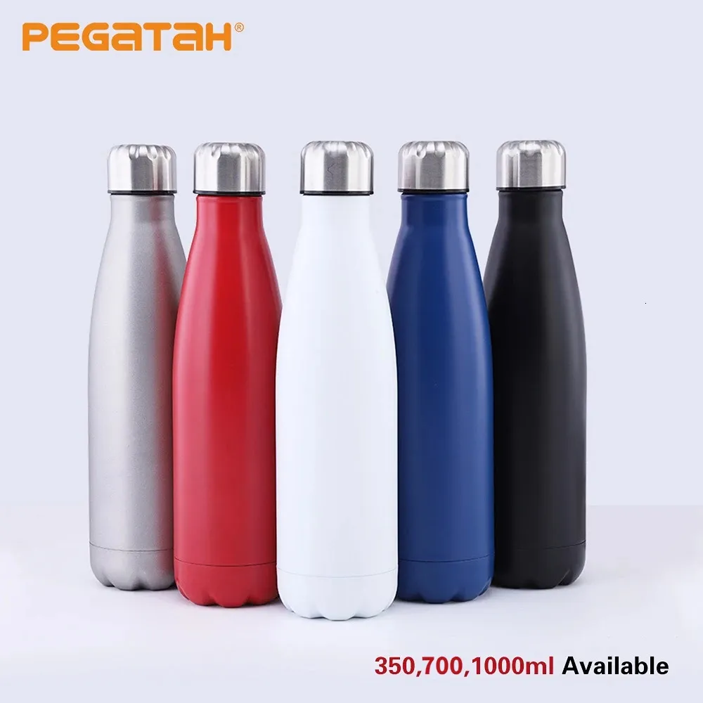 Novelty 3507001000ml Outdoor Sport Double Wall Stainles Steel Water Bottle Thermos Keep and Cold Insulated Vacuum Flask 240402