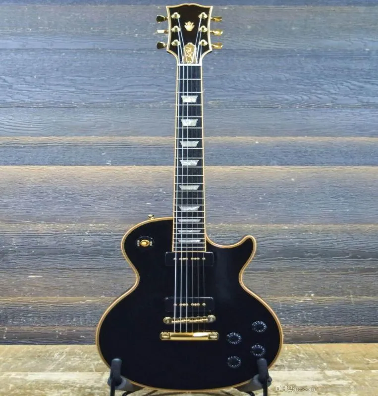 Whole Lpcustum Electric Guitar 6 String P90s Pickups熟成黄色の1956ブラック1912155022512のバインディング