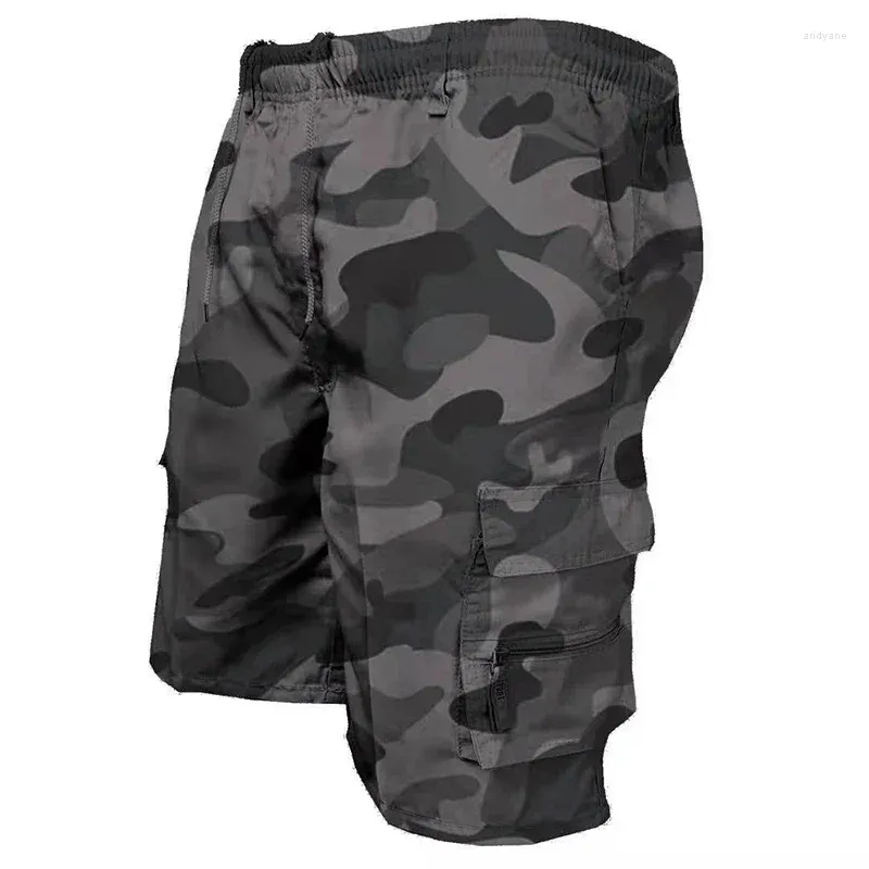 Short masculin Été hommes Fahison Military Cargo Work Style Pocket élastique pantalon élastique élastique