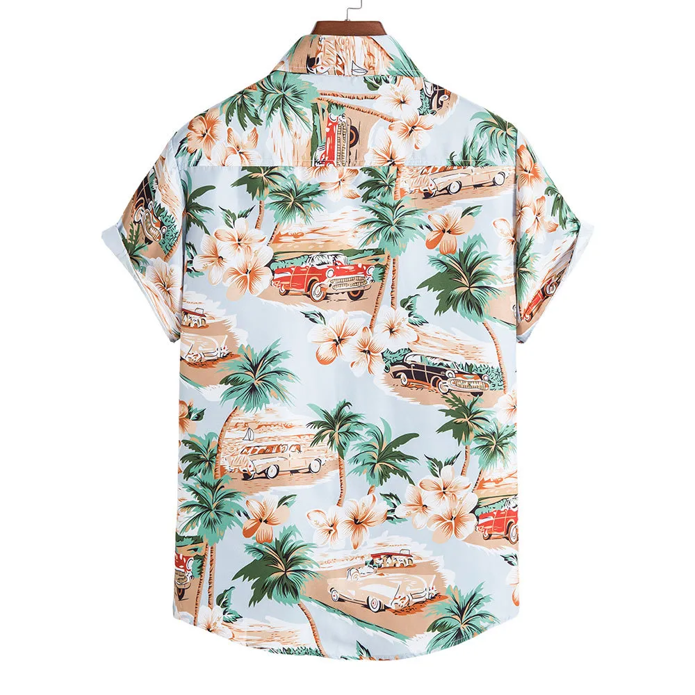 2024 Hawaiian T-Shirt for Men Summer Fashion Style Beach Quick Dry Shirt Casual Print Loose Top_voghion.com