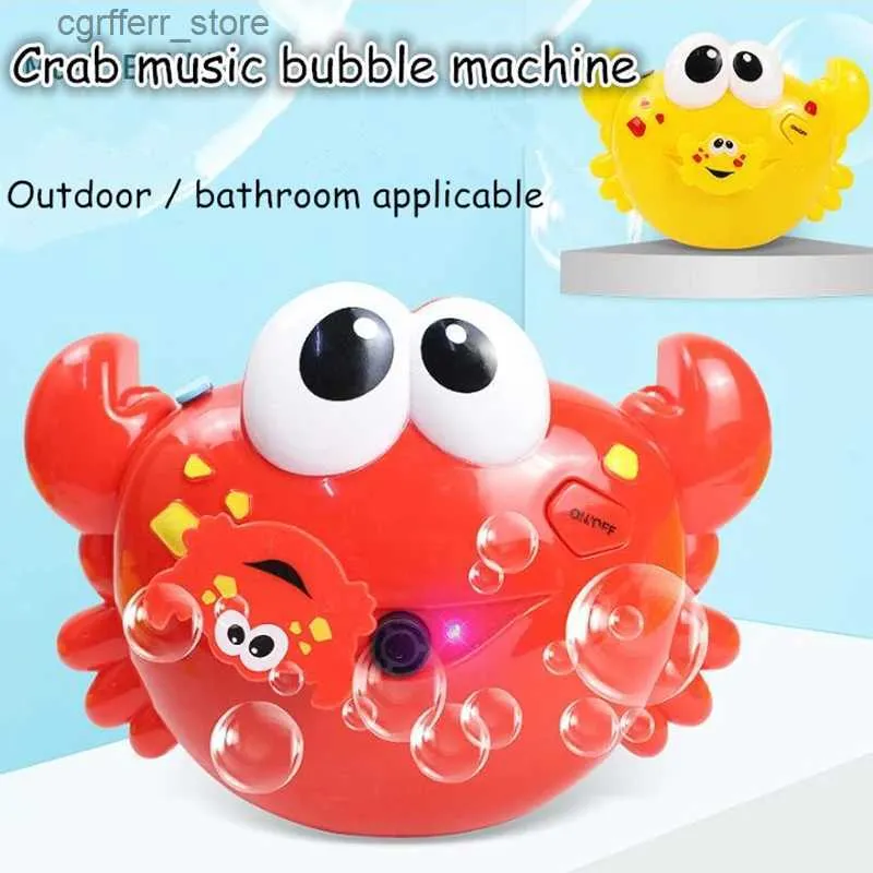 Giocattoli da bagno per bambini creativo a bolle di bolle di botterali elettrici giocattolo a botte di granchio automatico per bambini giocattoli da bagno esterno giocattoli da bagno L48